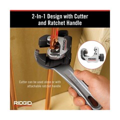 RIDGID 32573 Model 118 2-in-1 Close Quarters Tubing Cutter for 1/4&Prime; to 1-1/8&Prime;&hellip;