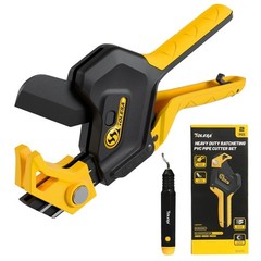 TOLESA Heavy-Duty PVC Pipe Cutter Tool 3-Gear Adjustable Ratchet Up to 2-1/2