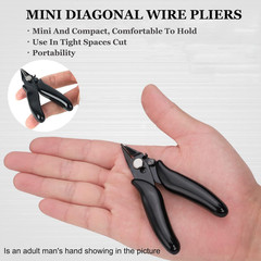 3.5 Inches Mini Cutter with Lock, Flush Cutters, Small Wire Snips, Micro Wire Cu