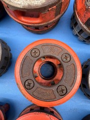 LOT &ndash; RIDGID Pipe Threader Die Head Assortment Ratcheting Pipe Threader & Reamer