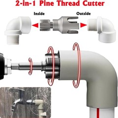3-Piece PVC Pipe Threader Kit &ndash; 1/2&Prime; 3/4&Prime; 1&Prime; NPT Internal & External Tools
