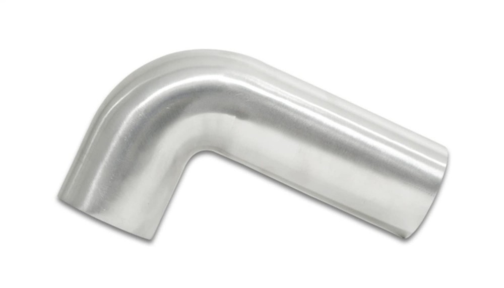 Vibrant Performance 3.5in Tubing 90 Degree Bend Aluminum Brushed