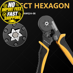 Ferrule Crimping Tool Kit with Wire Connectors, AWG24-8 0.25-10mm&sup2;/24-8AWG