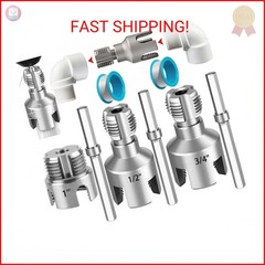 3PCS Integrated Pvc Pipe Threader Tool &ndash; 1/2&Prime; & 3/4&Prime; & 1&Prime; Dual-Function Internal