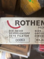 Rothenberger 00063 Automatic Die Head, 1/2&rdquo;- 3/4 In Max. Pipe Size