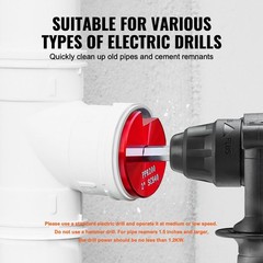 2 in PVC Pipe Reamer Aluminum Alloy SCH40 ABS CPVC for Electric Drills