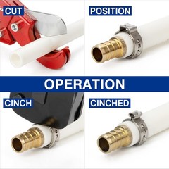 Versatile PEX Crimp Tool with Textured Grip &ndash; Ideal for Tight Installations