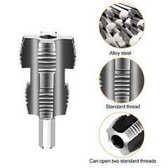 3Pcs 1/2&rdquo; & 3/4&rdquo; Water Pipe Integrated Internal & External Pipe Threading Tool