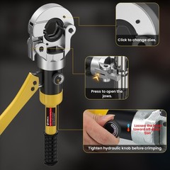 Anbull Hydraulic Copper Tube Crimping Tool,Copper Pipe Fittings Yellow