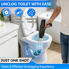 Pneumatic drain cleaning tool
