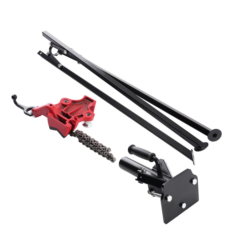 Portable Folding Tripod Chain Vise 1/8&Prime;-5&Prime; Pipe Capacity Steel w/ Benders