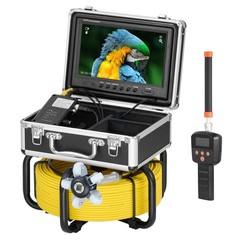 165ft Sewer Camera w/ 512Hz Locator, 9in HD Screen, 36X Zoom