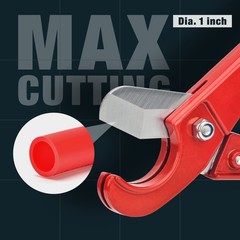 Pex Tubing Cutter for 1/8,1/4, 3/8, 1/2, 3/4-inch up to 1-inch Pipe Red