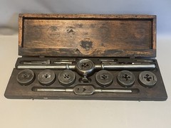 Vintage Little Giant Wells Bros. Taps and Dies with Box GREENFIELD MASS USA