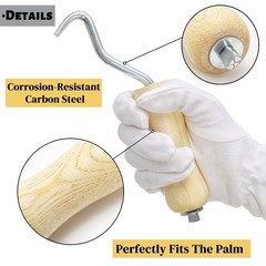 10 Pack Rebar Wire Twister, Pull Tie Twister Tool with Ergonomic Wooden Handl&hellip;