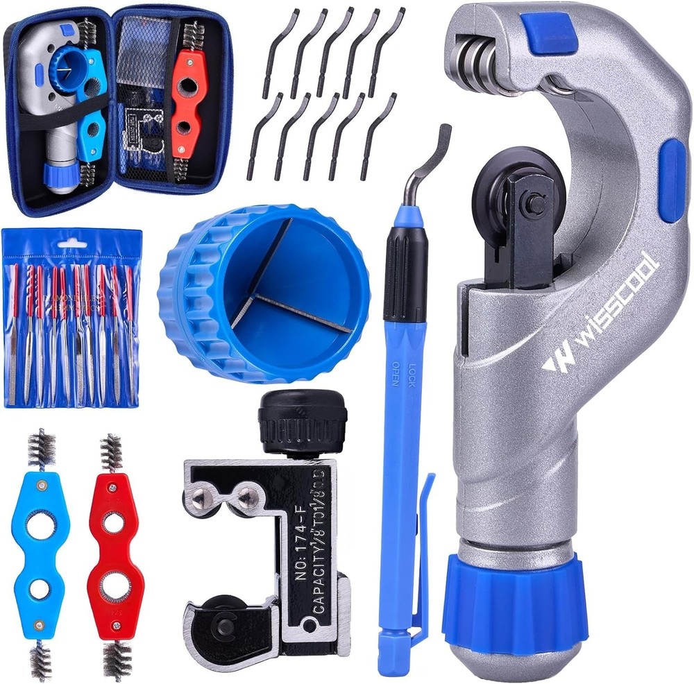 Tube Cutter Set 8 in 1, Heavy Duty Pipe Cutter 1/8&rdquo;-2&rdquo;, Mini Pipe Cutter 1/8 t