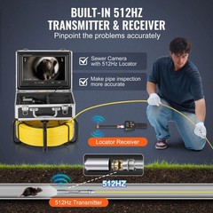 165ft Drain Camera w/ 512Hz Locator, 9in 1080P, 36X Zoom
