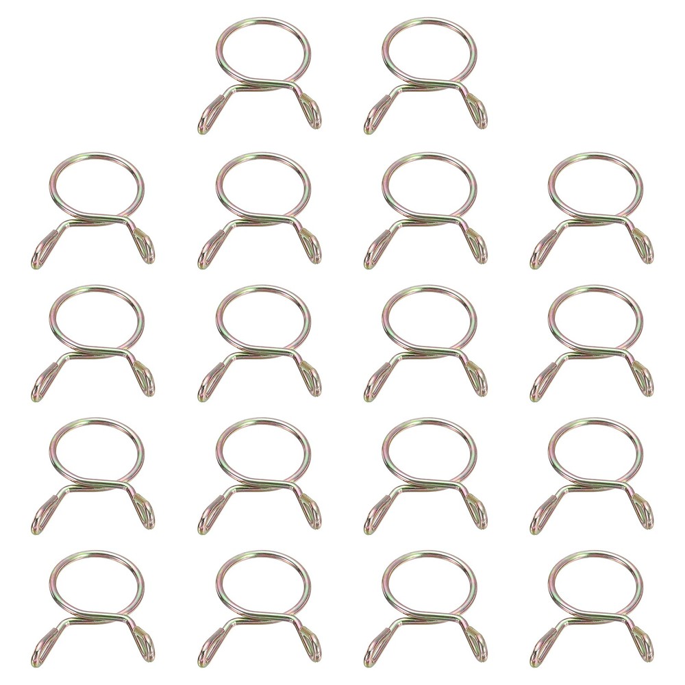 Fuel Line Hose Clips, 30Pcs 12.5mm Zinc Plated 65Mn Steel Tubing Spring Clamps