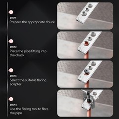 Double Flare Die Set 8Pcs 3/16 + 4Pcs 1/4 Black Steel Adapters Brake Line Tool