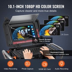Uimoso Sewer Camera 328ft/100m Self-Leveling Drain Camera with 10.1&Prime; Touchscreen
