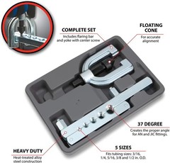 37 Degree Flaring Tool for Accurate Flare Creation in Multiple Tubing Sizes