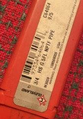 Cleveland 3/4-14 NPTF Tap, 5 Flute, New Cleveland Twist Drill 🇺🇸 New