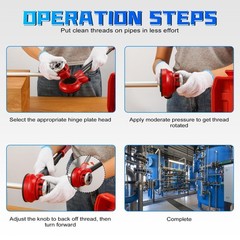 Pipe Threader Ratchet Kit， Manual Ratcheting Threading Tool Set with 3&hellip;