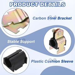 5 Pcs Rubber Cushion Strut Clamps, 7/8&Prime; OD Carbon Steel Pipe Strut Clamp