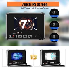 Sewer Pipe Inspection Camera w/ 512Hz Transmitter Self Leveling 7&Prime; Monitor 50m