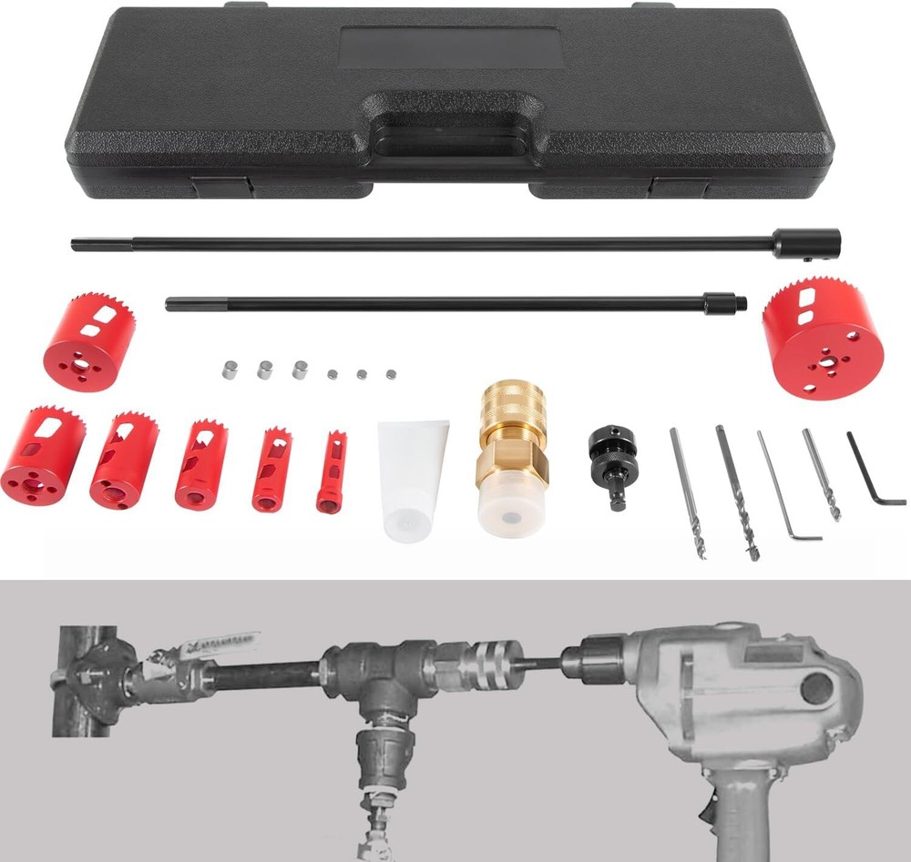 08350 DM3MECH Mechanical Hot Tapping Machine Complete Tool Kit for NPT