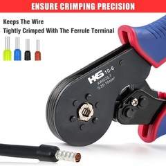 HKS Hexagonal Self-Adjusting Crimper for End-Sleeve Terminals AWG 23-7 Tool