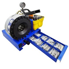 1&Prime; Pneumatic Hose Crimper Hydraulic Portable Crimping Clamping Machine 10 Dies