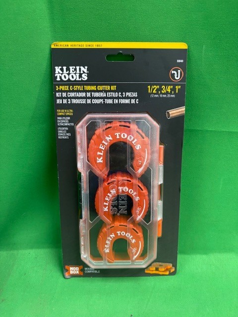 Klein Tools 50048 C-Style Copper Tubing Cutter Kit 3-Piece New (E13)