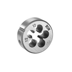 1/2-12 BSW Round Die Machine Thread Threading Die 1.5&Prime; OD Alloy Steel 5 Hole