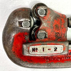 RIDGID No. 1-S / 1-2 Heavy Duty Pipe Cutter 1/8&Prime; to 1-1/4&Prime; Made in USA Elyria OH