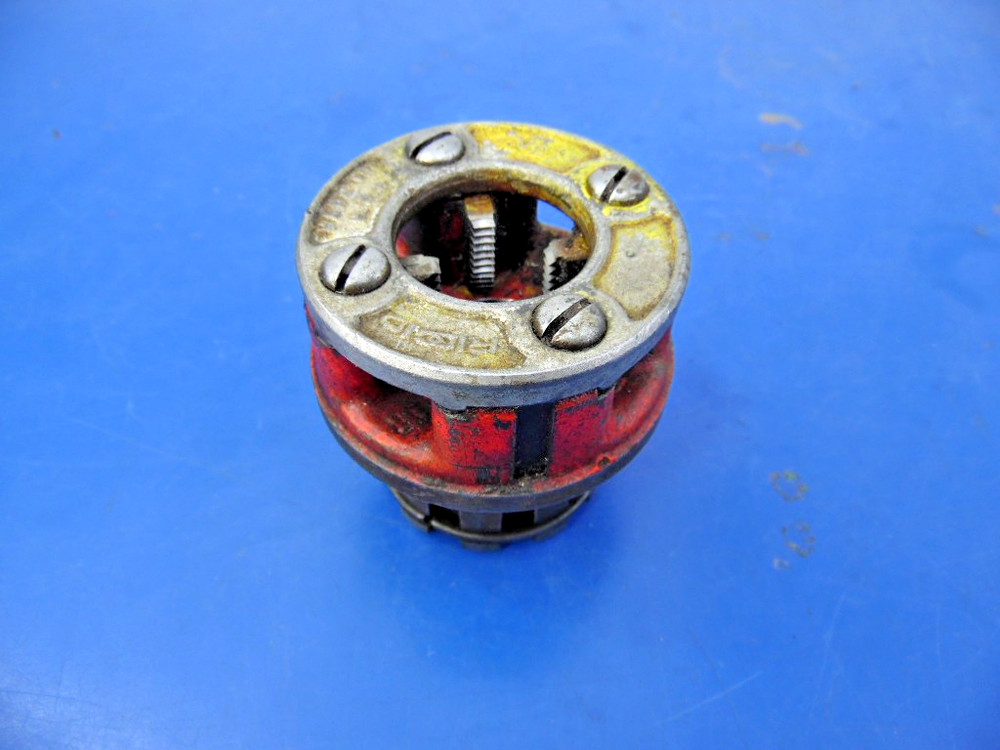 Ridgid 00-R Pipe Threader Die Head w/ 1/2&Prime; NPT Die,USED,Lot of 1