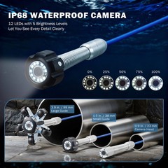 4.3&rdquo; Sewer Camera w 98ft/30m Cable 8500mAh Plumbing Camera for Sewer Pipe 32GB
