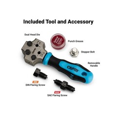 Capri Tools 3/16 in. Dual Head Flaring Tool, makes 4.75 mm ISO/DIN Bubble Fla&hellip;