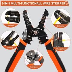 Wire Stripper, 3-rd Generation Wire Strippers or Crimping Tool, 5-IN-1 Wire Crim