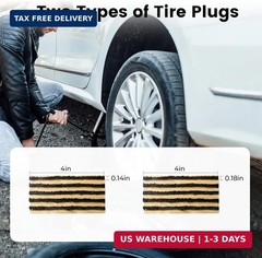 ETENWOLF Flat Tire Repair Kit with Plugs 16 Pcs, Heavy Duty Tire Plug Kit for Ca