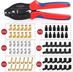 Spark Plug Wire Crimper Kit with 36Pcs Boot Terminals and Crimping Tool Set