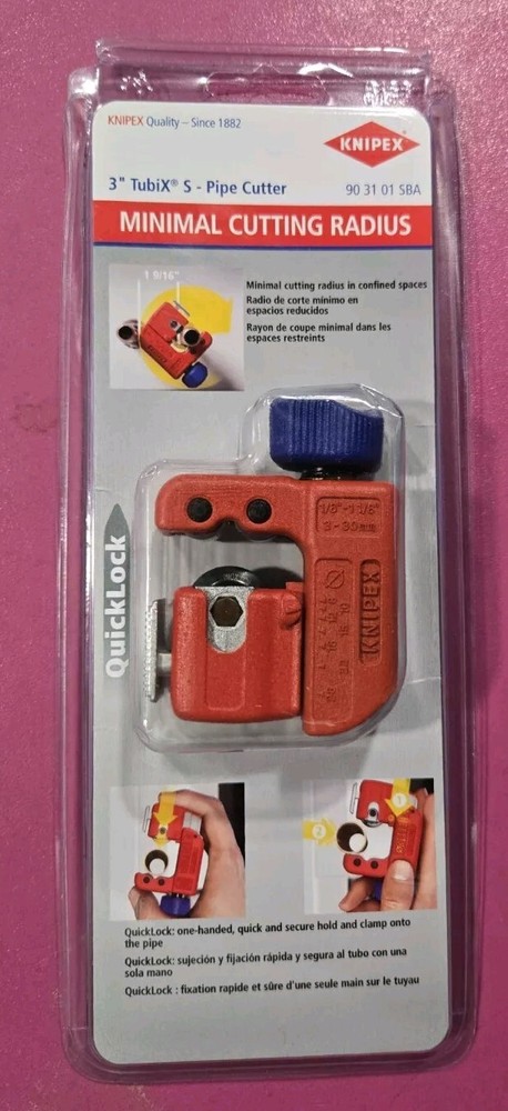 Knipex 90 31 01 SBA 3&Prime; TubiX&reg; S Pipe Cutter, 3&Prime; new and sealed
