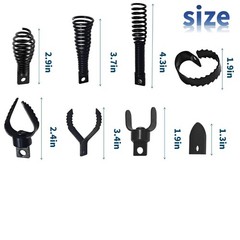 9 PCS Drain Snake Drill Attachment Cleaner Cutter Head Root 50ft-100ft Cables