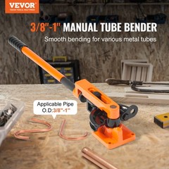VEVOR Manual Pipe Tube Bender 3/8&Prime; to 1&Prime; OD with 7 Dies 180&deg; Bending Tools