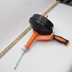 Drain Auger Clog Remover Plumbing Tool Drill Adapter Orange/Black 25&prime;