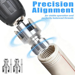 2 PCS 2-in-1 PVC Pipe Threader Kit, Dual Function Integrated Internal & Exter&hellip;