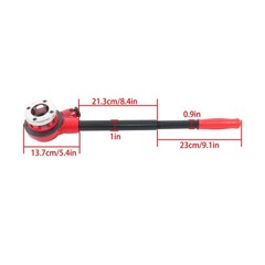 Manual Ratchet Pipe Threader Kit W/ 3 Dies 1/2&Prime; 3/4&Prime; 1&Prime; NPT Pipe Threading Tool