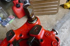 RIDGID 141 RECEDING PIPE THREADER 2 1/2 TO 4&Prime;, JAM PROOF, W,TELESCOPE DRIVE