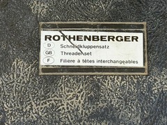 ROTHENBERGER Manual Pipe Threader Set 1/2&Prime; 3/4&Prime; 1&Prime; 1-1/4&Prime; Made In Germany