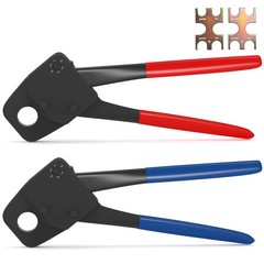 2 Pex Crimper 1/2&Prime; And 3/4&Prime; Plumbing Crimping Gonogo Set Angle Gauge Tools Combo